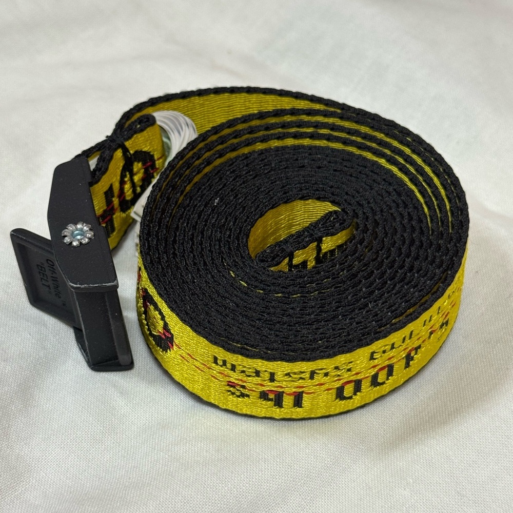 Off-White Black and Yellow Industrial Belt
